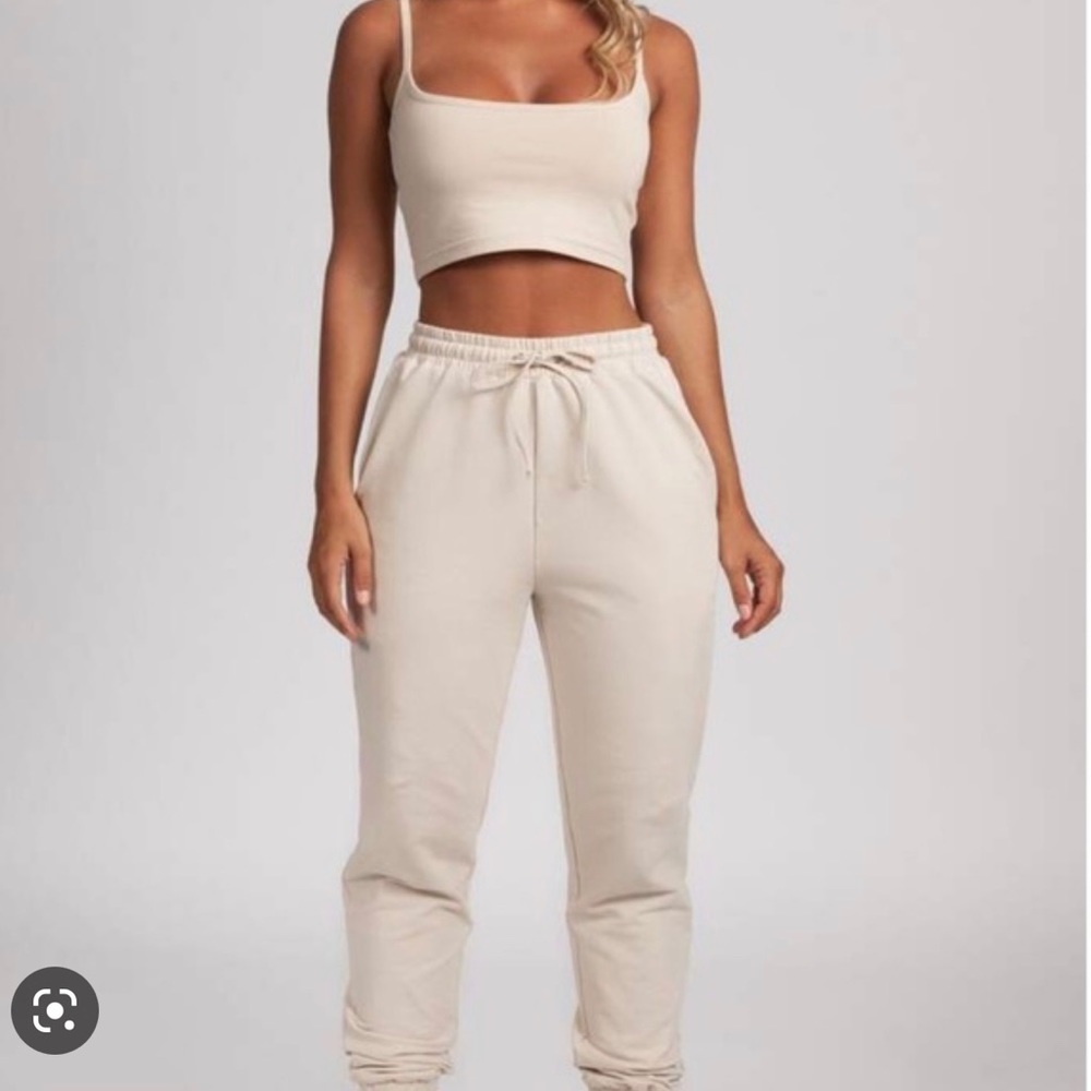 Meshki Cream Joggers